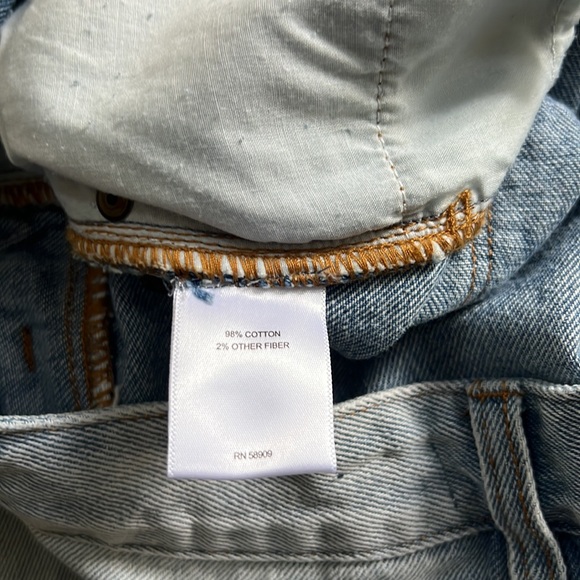 A Loves A
Distressed Washed Denim Twill Wide Leg Capri Jeans - Picture 7 of 13